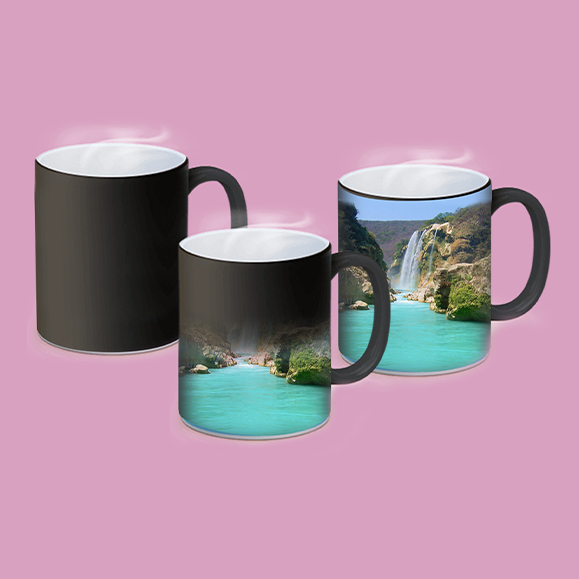 PERSONALIZA CON UN DISEÃO UNICO TU TAZA MAGICA COLOR NEGRO MATE 11 OZ