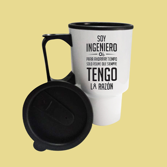 PERSONALIZA CON UN UNICO DICEÃO TU TERMO DE 14 OZ BLANCO SOLO ACERO