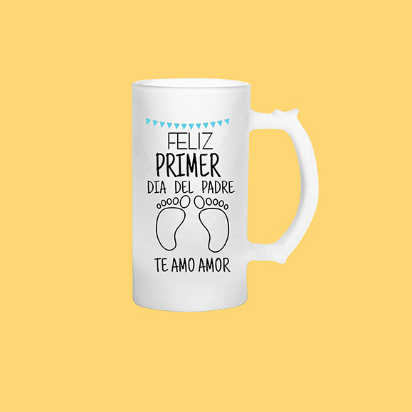 PERSONALIZA CON UN DISEÃO UNICO TU TARRO CERVECERO CRISTAL SATINADO TRANSPARENTE 16 OZ